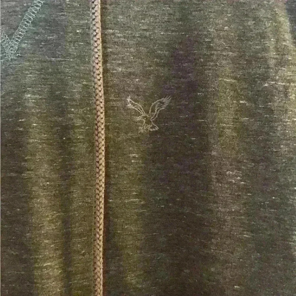 American Eagle Dark Gray Hooded Shirt - Picture 1 of 4
